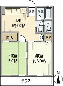 シティハイムアキヤマの間取り