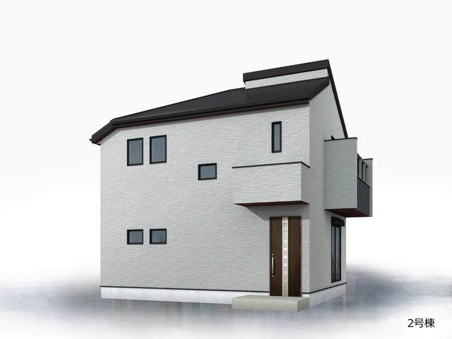 練馬区大泉学園町1丁目　ZEH水準　ハイグレード住宅　全3棟の外観パース|2号棟