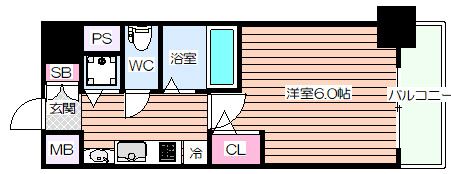 【間取り】 | プレサンス谷町アルファ