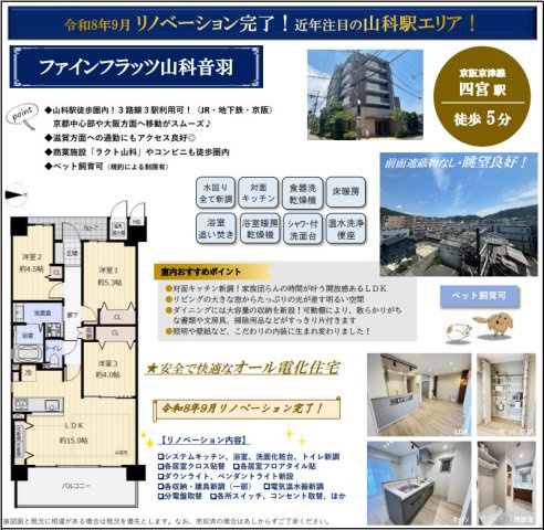 ファインフラッツ山科音羽の間取り
