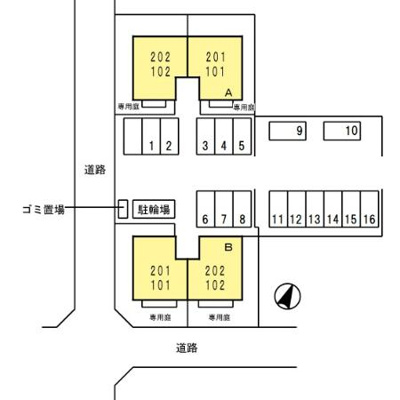 【区画図】 | セジュール瀬戸A棟