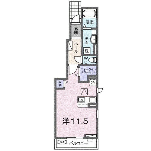 【間取り】 | メゾンドCWⅡ | ワンルームのお部屋！