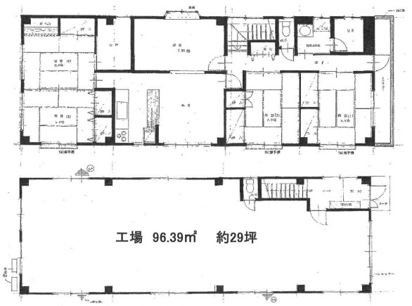 葛飾区西新小岩４丁目の工場の間取り