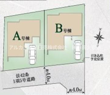 西東京市東町4丁目　新築一戸建　西武池袋線　保谷の区画図