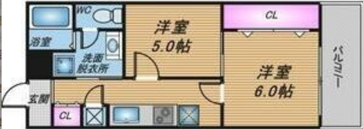 シャトー弁天参番館の間取り