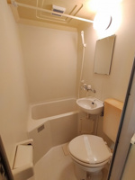 落ち着いた色調のトイレです