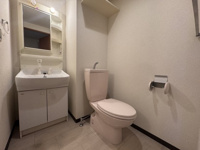 落ち着いた色調のトイレです