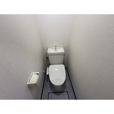 落ち着いた色調のトイレです