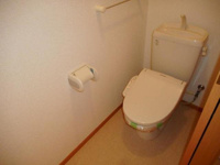 落ち着いた色調のトイレです