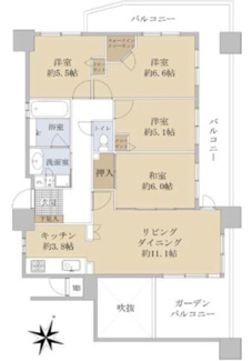 【間取り】 | Ｄ’クラディア西原駅前