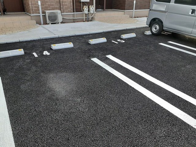 駐車場に車を止められます