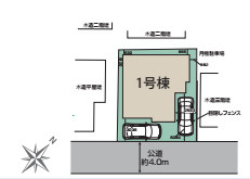 上尾市浅間台1丁目　新築一戸建て　ブルーミングガーデンウッディエ　01の区画図|1号棟
