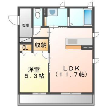 フレスクーラ医大東の間取り