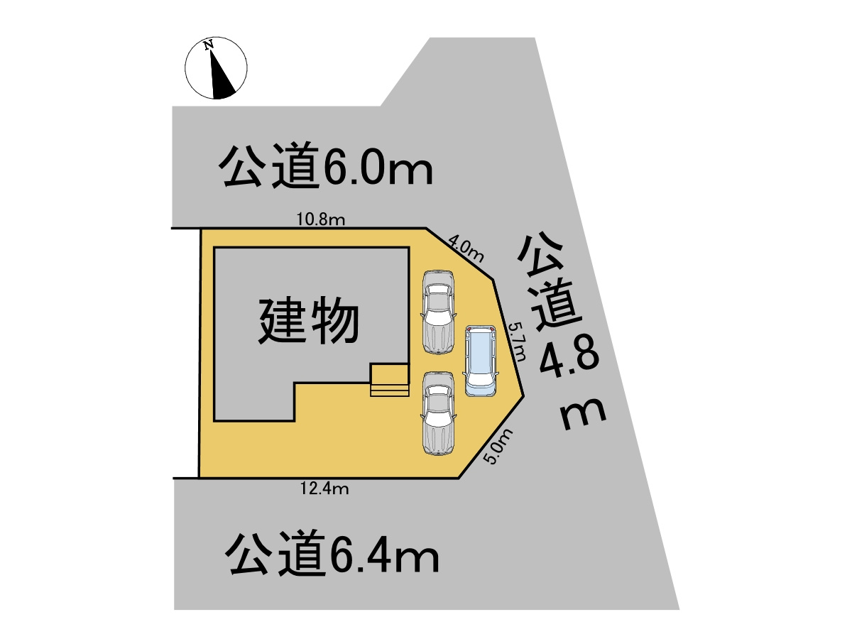 中古戸建　羽島市上中町一色　平成24年築の区画図