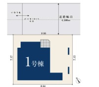 市川市南八幡１丁目１２４①の区画図