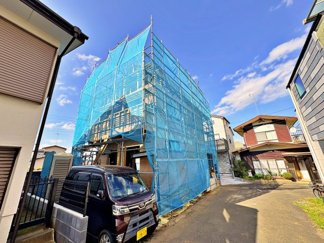 《仲介手数料半額》所沢市上安松の前面道路含む現地写真
