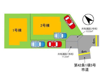【区画図】 | 福岡市南区鶴田4丁目6期　2号棟（全2棟）【仲介手数料無料・0円】 | 区画図です。2号棟