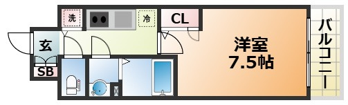 プレサンス三宮フラワーロードの間取り