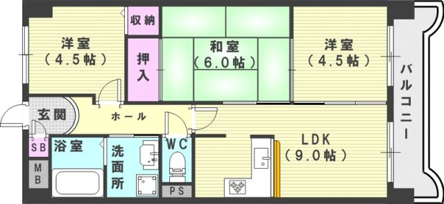セラヴィの間取り