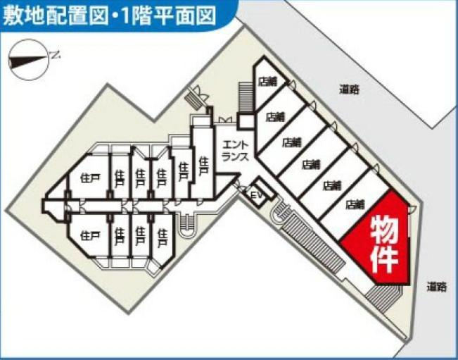 港区赤坂８丁目の店舗事務所の区画図