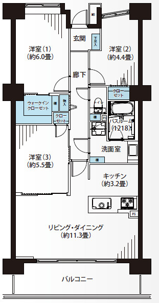 シスナブ池袋本町の間取り