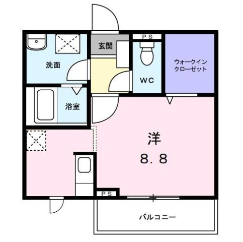 アビタシオン渡　Ⅱの間取り