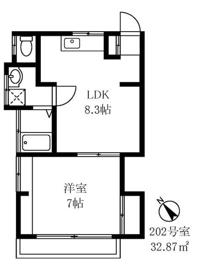 【間取り】 | ハイスカイ山王Ⅱ