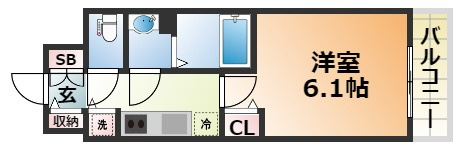 プレサンスジェネ新神戸ステーションフロントの間取り