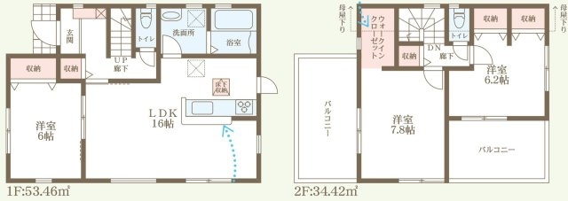 練習用●17(土)18(日)現地案内可能！奈良市学園朝日町　第2期　新築一戸建ての間取り