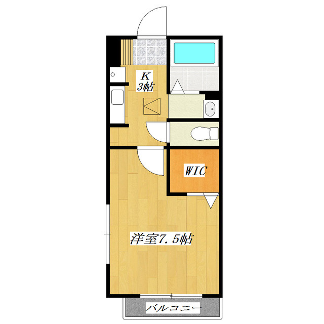 ラ　フローラの間取り|角部屋なので２面採光！