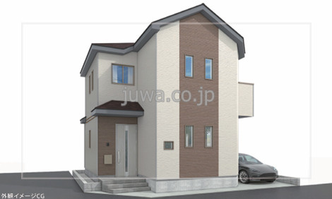 【新築分譲住宅】川越市大仙波の外観パース