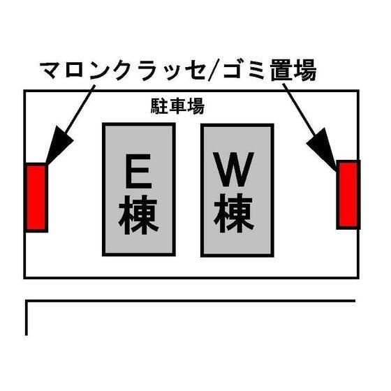 マロンクラッセＥ棟の区画図
