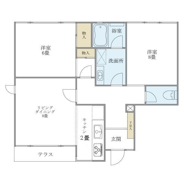 アールコート上野毛の間取り|間取りです。
