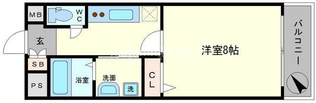 大阪市西区本田３丁目の賃貸マンションの間取り