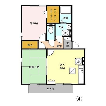 クリークガーデン　ＣＤＥＦの間取り
