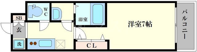 グランパシフィック難波南の間取り