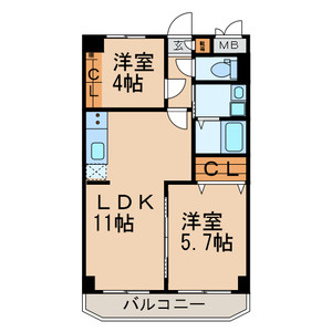サンモール四季Ⅱの間取り