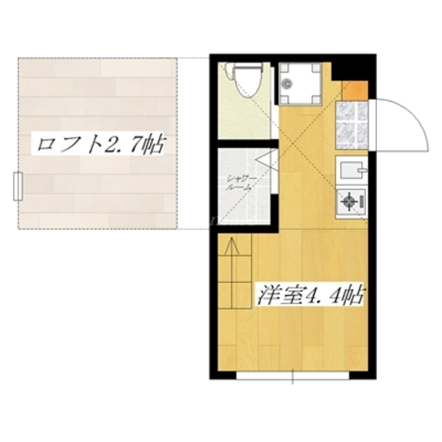 ハーモニーテラス赤羽北の間取り|1R+ロフトの間取りです☆