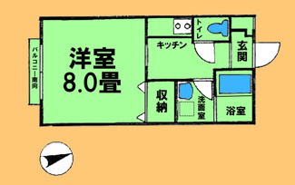 【間取り】 | ビーハイヴ・Ｋ | 間取り図：反転タイプ