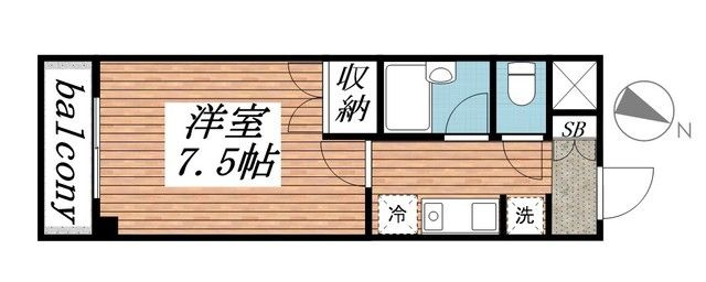 リリーパレスナルシマⅢの間取り