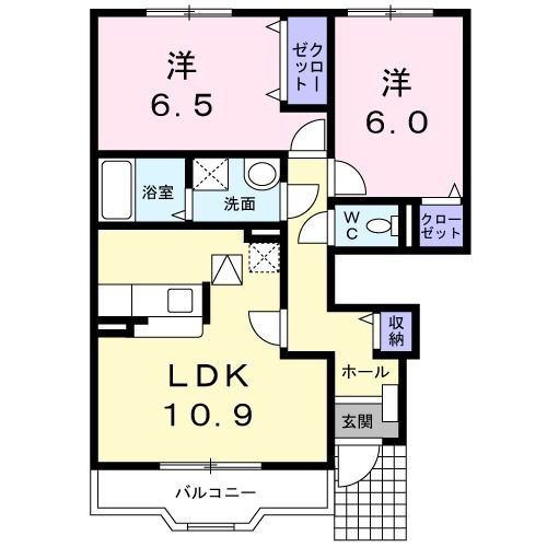 サニーヒル今津Ⅱの間取り