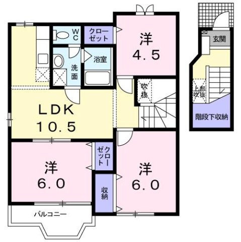 【間取り】 | ピュア　リブ　Ｄ