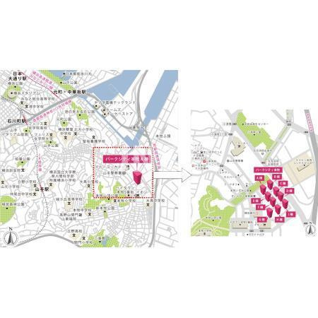 パークシティ本牧Ｈ棟の地図