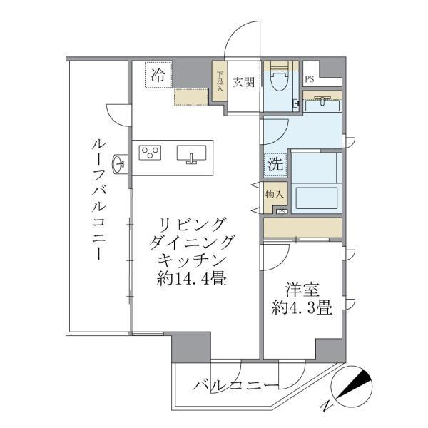 ルネサンス赤坂プレミアムコートの間取り
