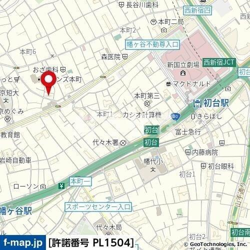 ルーブル渋谷初台弐番館の地図