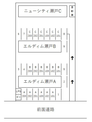【区画図】 | エルディム瀬戸B