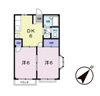 【間取り】 | エルディム瀬戸B | 2DK