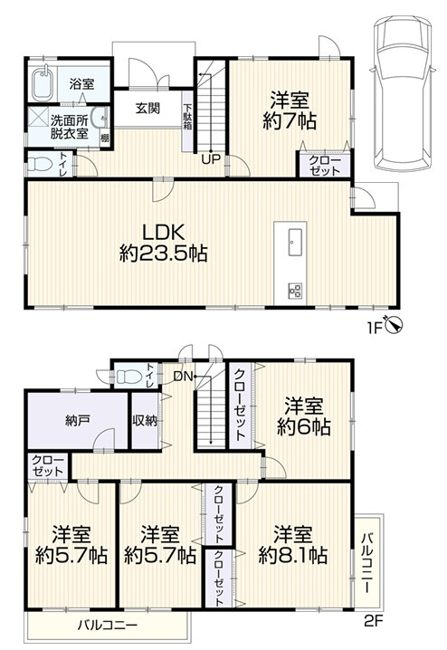 明石市魚住町金ケ崎　中古戸建の間取り