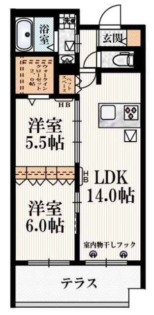 Ｍ’ｓ　Ｃｏｕｒｔ　国分寺の間取り|★南向き専用庭付き★　★可動式収納で自由に間取りアレンジ可！