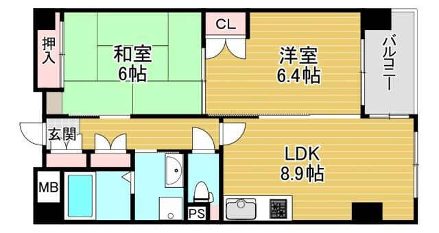 フラッツ志香の間取り
